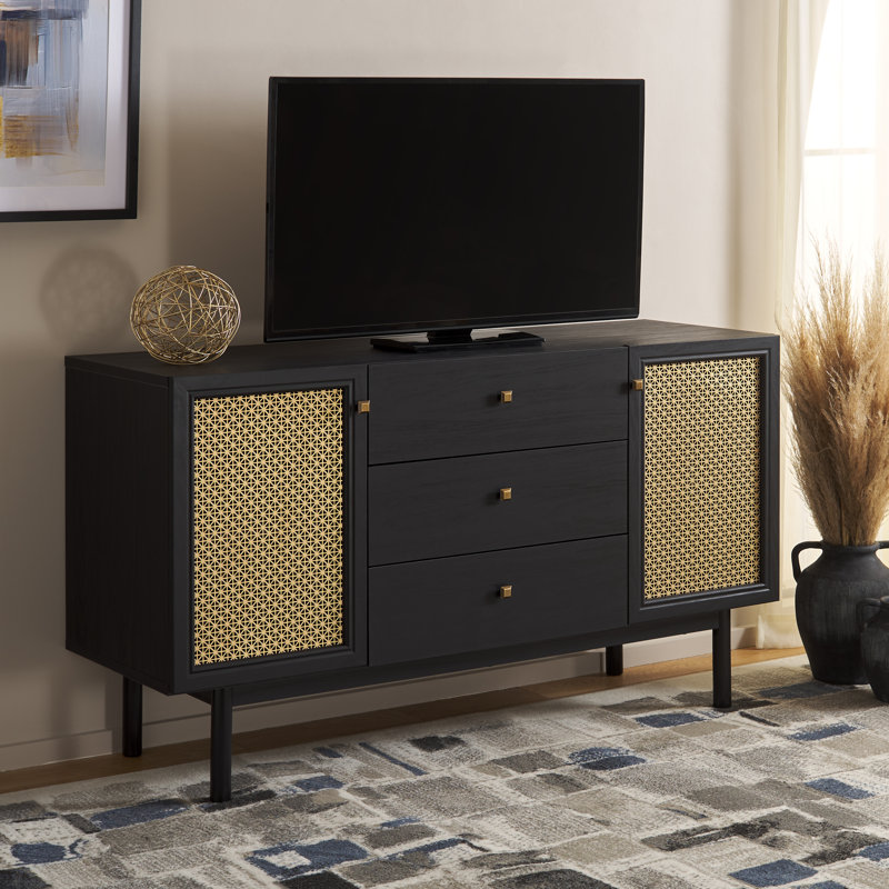 Ameiah Storage TV Stand, Black