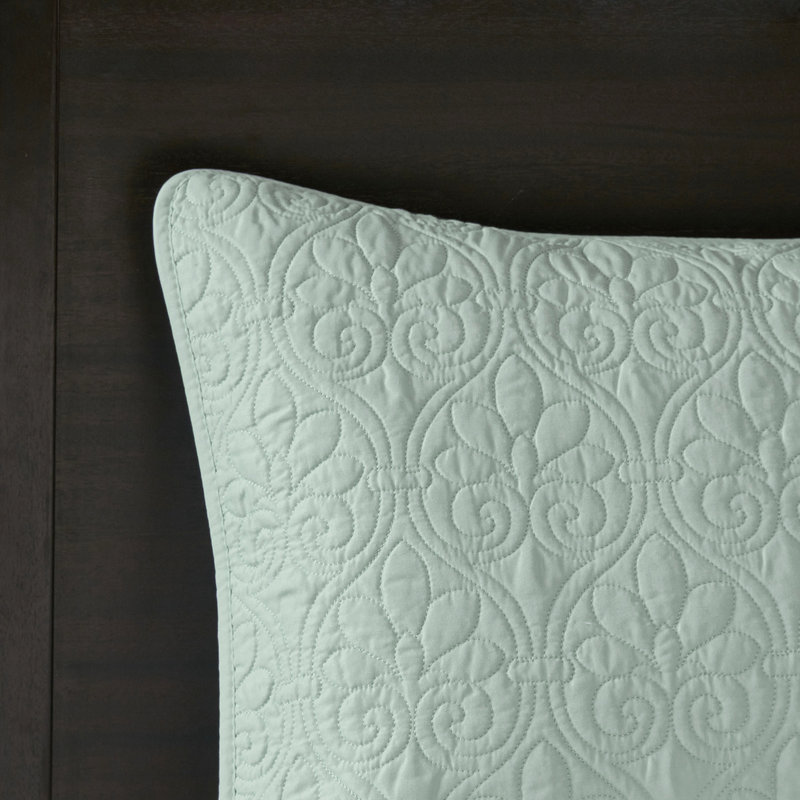 Couvre-lit simple réversible - rembourré de coton prélavé pour une chambre de rêve et romantique, surdimensionné pour offrir un drapé gracieux, comprend 2 taies