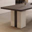 Table de salle à manger rectangulaire foncée brun foncé-1414100832