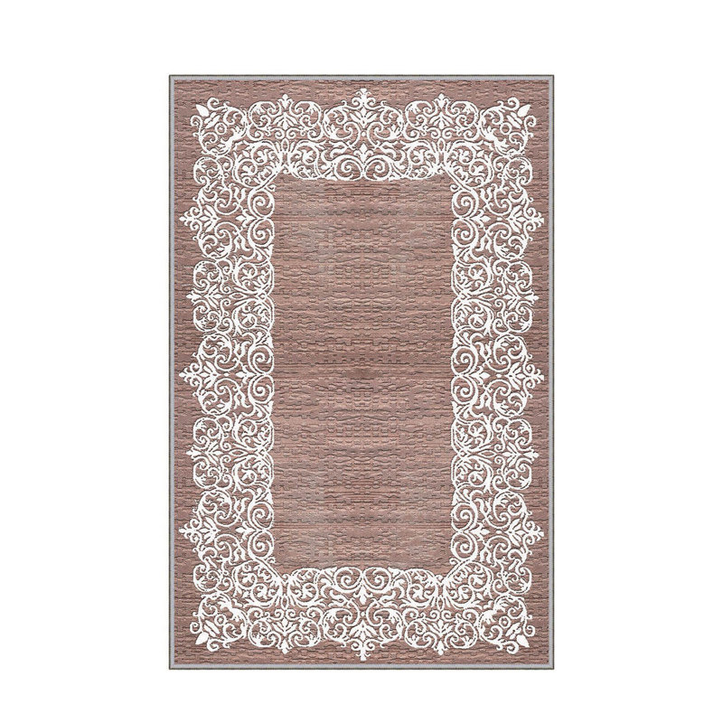 Stylish Hall Carpet (3.3 x 6.6 ft), 100% Polyester, 0.3 in Pile Height | Antibacterial, Non-Slip PVC Felt Dot Underside | Machine Washable, 3D Digital Print, Durable & Easy to Clean | Perfect for Entryway & Living Areas