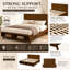 Structure de lit plateforme en noyer avec rangement au pied de lit Moorebank
