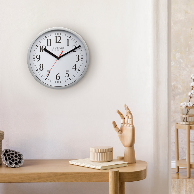 Horloge murale analogique La Crosse, Argent argent