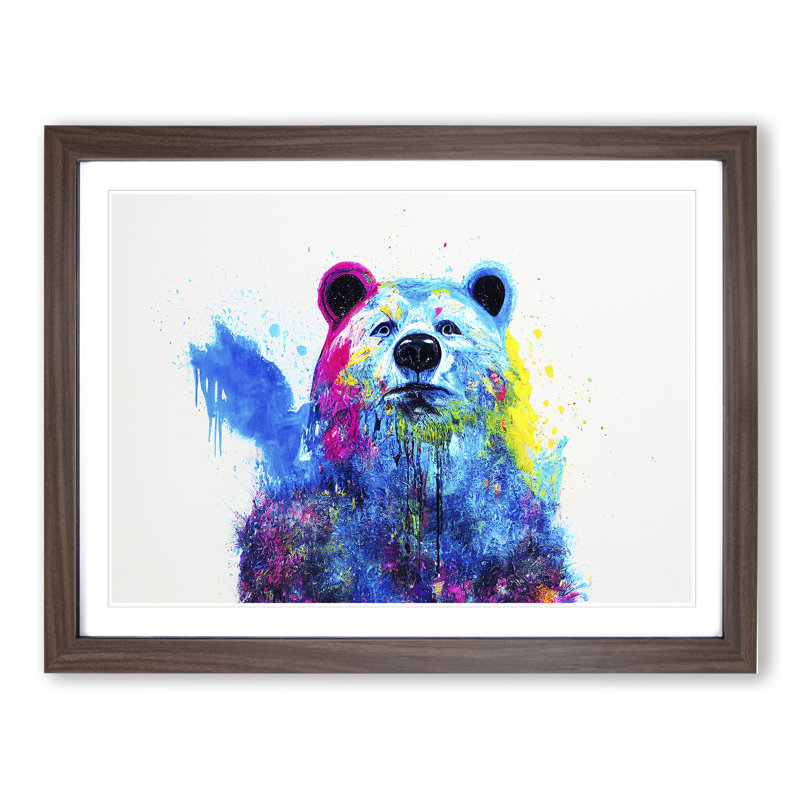 Bear Splash Vol.6 Abstract - Framed Print, Brown, 34cm H x 46cm W x 2cm D
