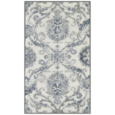 Tapis gris / bleu Idara