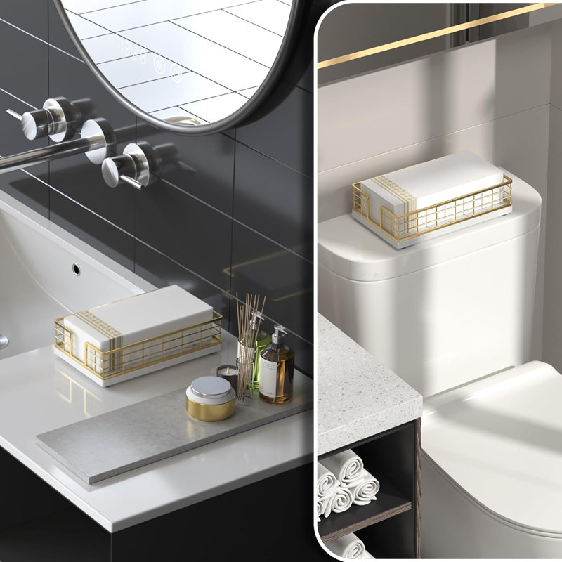 Porte-serviettes en marbre pour salle de bain