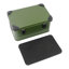 Boîte de rangement verte avec couvercle, 50 litres (13,21 gallons), bac de rangement pour pique-nique, contenant de rangement en alliage d'aluminium pour une utilisation intérieure et extérieure-130837063-130837064