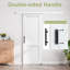 Porte coulissante de style grange à rail dissimulé, apprêtée blanche, à 2 panneaux, pour placard ou garde-manger, avec trousse de quincaillerie (aucun assemblage requis)-135102233-135102234-135102226
