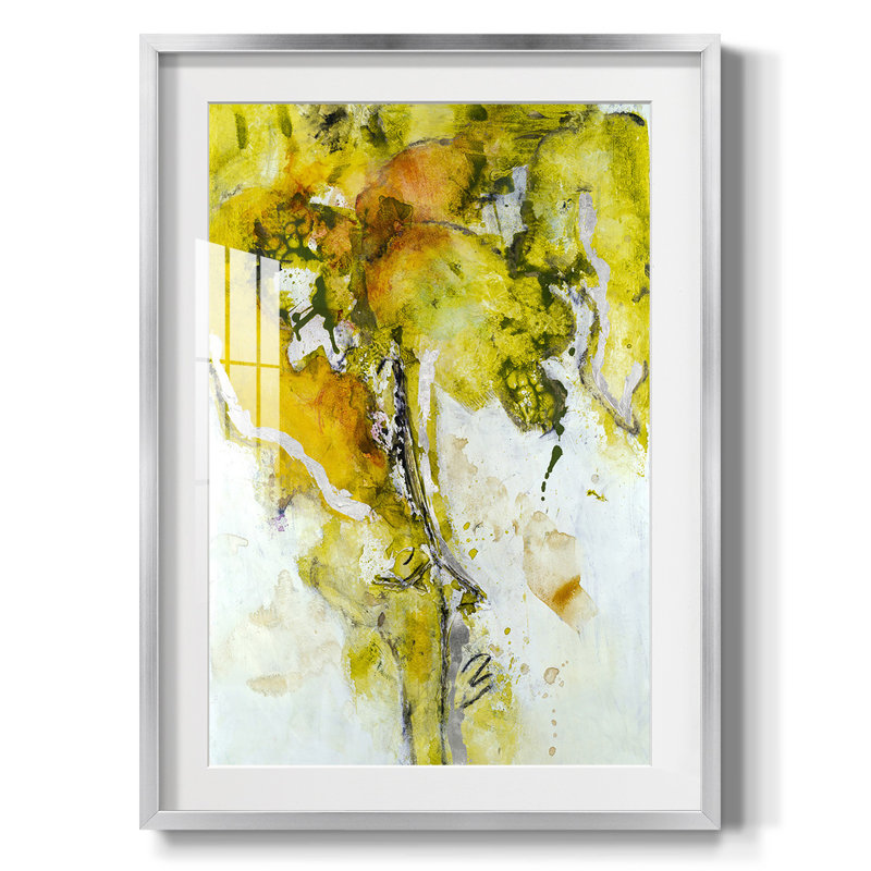 Golden Foliage II - impression encadrée, H 25,5 po x l 17,5 po, Argent argent