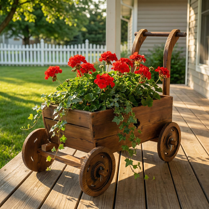 Chariot de jardinière en bois Scendor