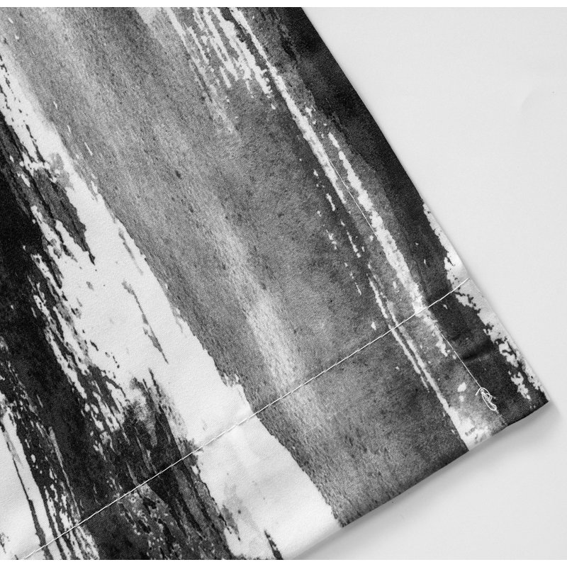 Cassville, abstrait, pinceau, doublure d'aquarelle, isolant thermique, rideau de fenêtre, cantonnière, passe-tringle, encre, rayures, 2 couches