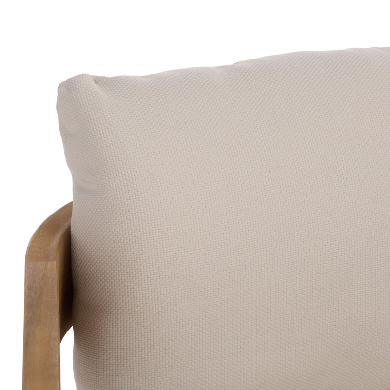 Kento 3 Seater Sofa, Ivory, Oak