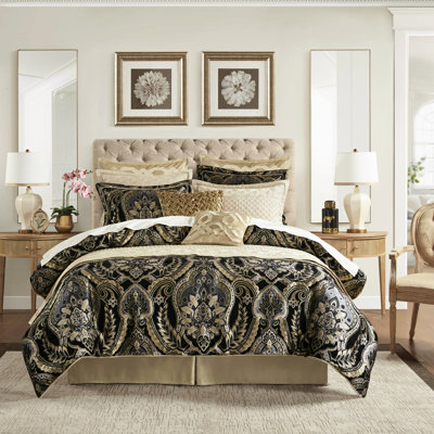Édredon pour grand lit 4 pièces 2022 amélioré pour la durabilité, fermetures à glissière dans les taies décoratives, chenille avec revers uni contrastant, satin antique, l 92 po x L 96 po, taies décoratives 20 po x l 26 po + P 2 po, l 60 po x 80 