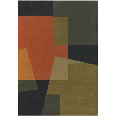 Bense Garza Handmade Wool Abstract Area Rug