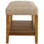 Banc de siège capitonné beige et chêne-487690443