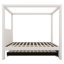 Lit plateforme à baldaquin avec lit gigogne et trois tiroirs de rangement Upholstery-244445437