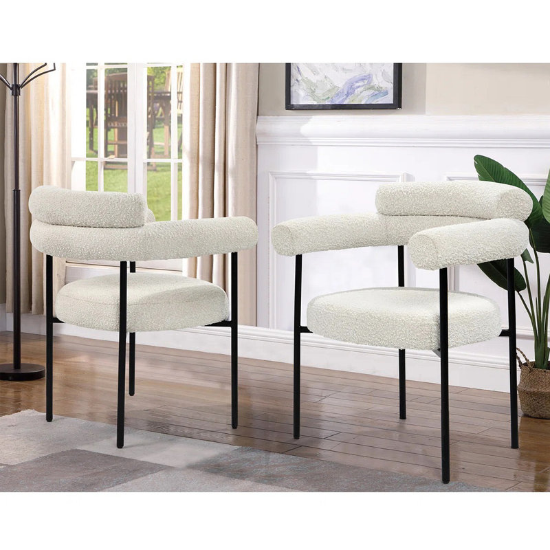 Jalon Upholstered Dining Chair, Cream
