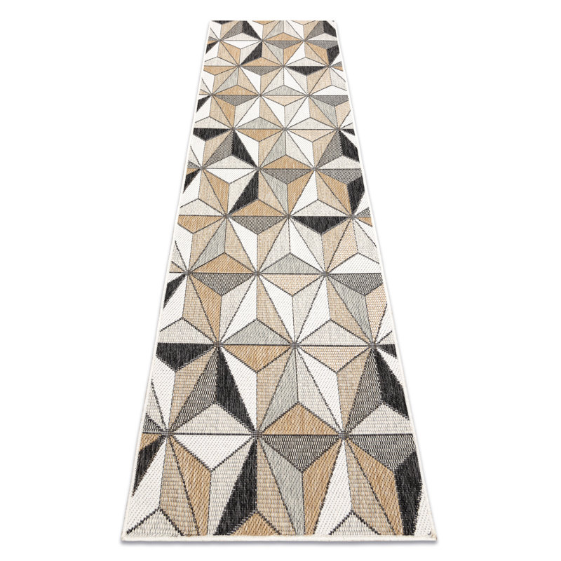 Toeterville Geometric Indoor / Outdoor Area Rug, Runner 70 x 250cm