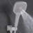 Lamh Digital Display Thermostatic Shower with 2 Adjustable Showerheads-109927142