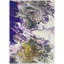 Tapis mauve / gris / beige abstrait tissé à la machine-35436606