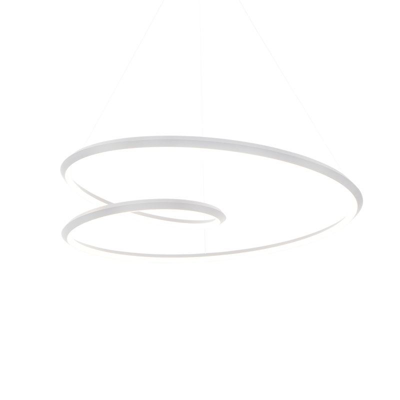 Ampersand 1 - Light LED Pendant, 129.63" H x 39.375" W x 39.375" D, White