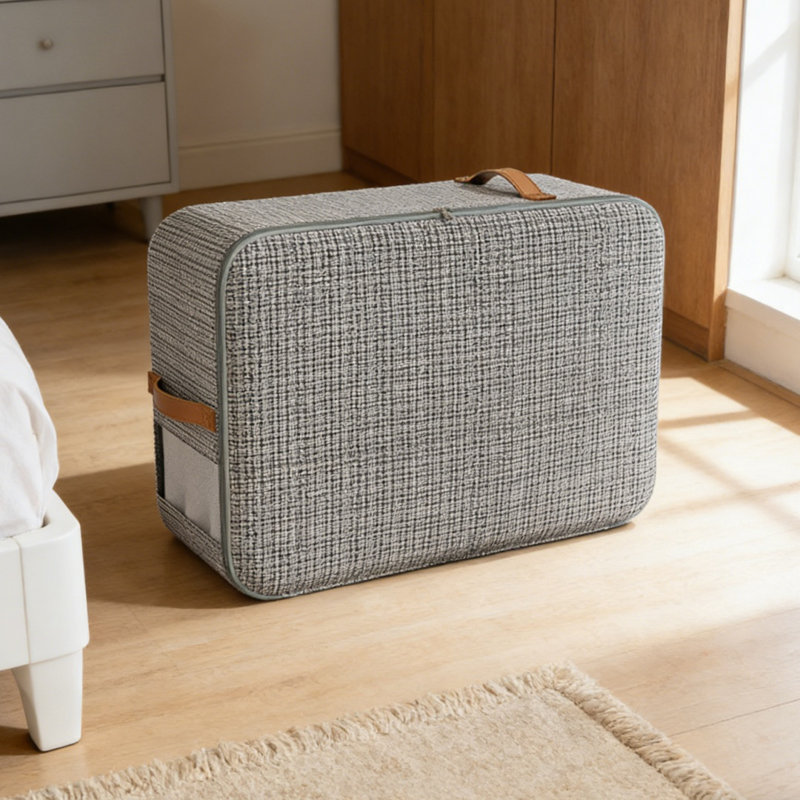 Luxury Handles Storage Bag Foldable Home Storage Oxford Collapsible Doggy Bag, Size L 21.3*16.5*11.8In, 68