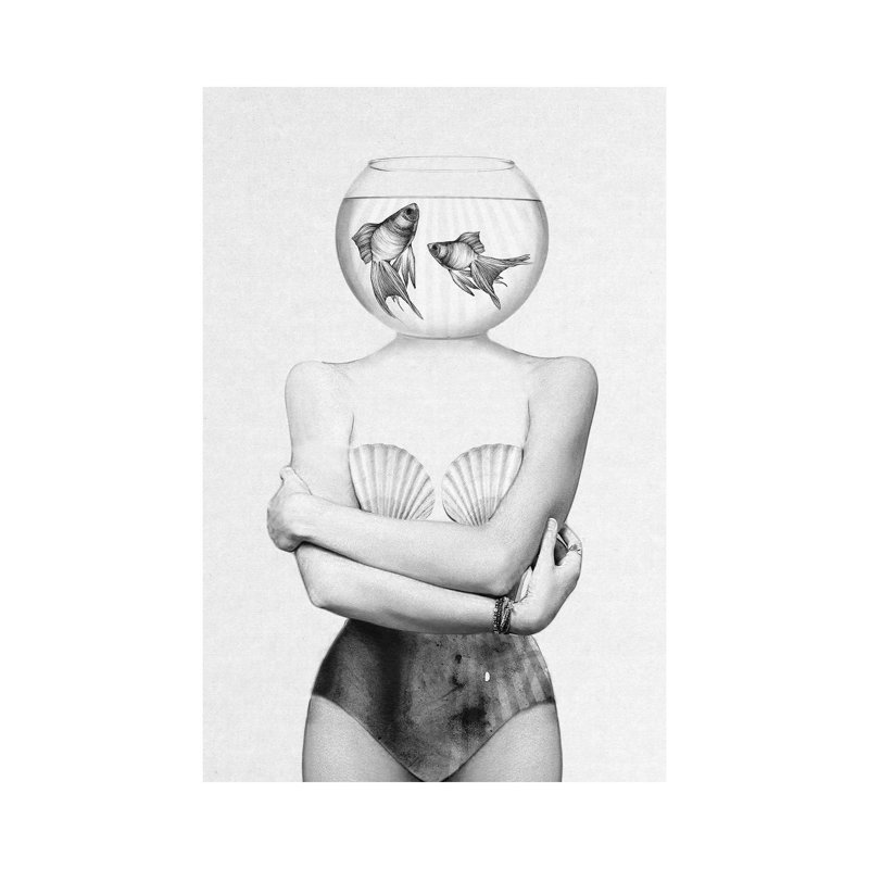 Pisces by Jenny Rome - Print on Canvas, Wrapped Canvas, 30.48 cm H x 45.72 cm W