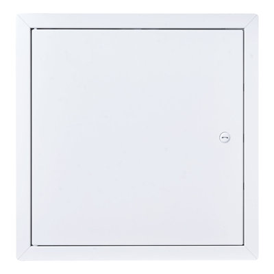 Panneau d'accès pour cloison sèche, porte d'accès en acier galvanisé 13,3 x 13,3 po, panneau de service à charnière facile à installer avec loquet de tournevis, pour plomberie électrique au plafond, découpe de 12,4 x 12,4 po, blanc