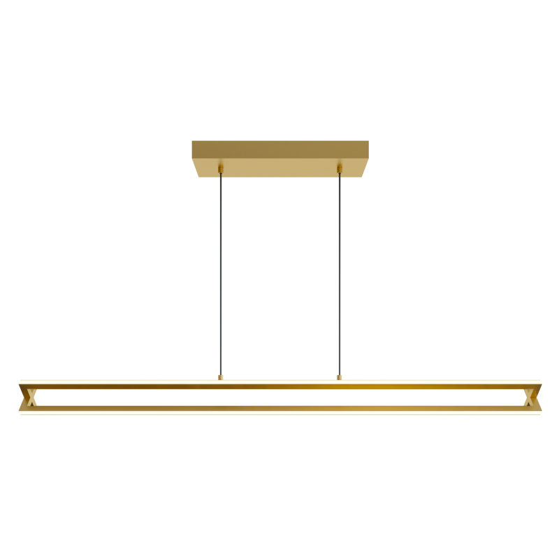Luminaire suspendu linéaire à 1 lumière pour îlot de cuisine Mootje, Or