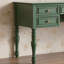 Bureau en bois massif vert avec 5 tiroirs-161762160