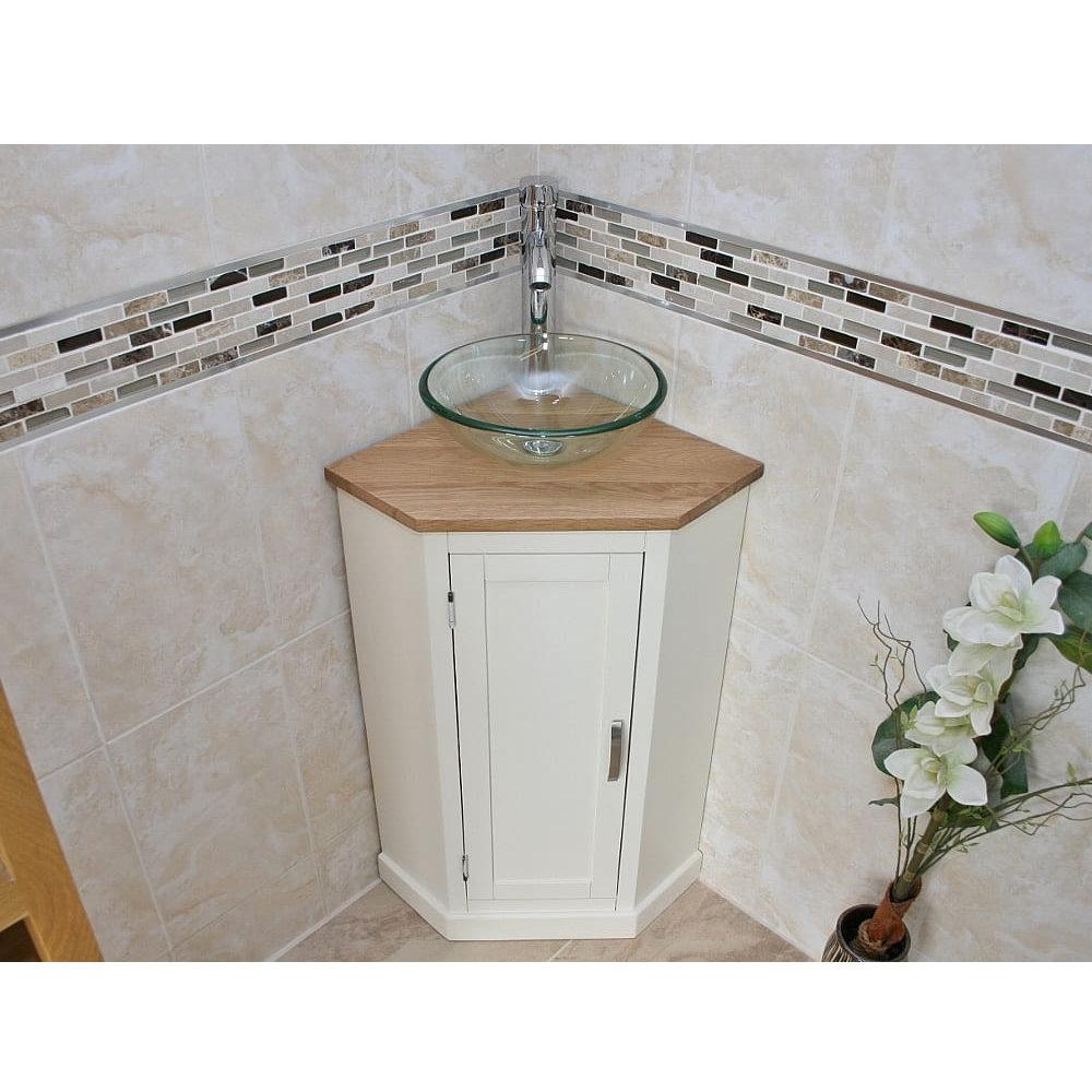 Crandon 390mm Single Bathroom Vanity with Vessel Glass Basin