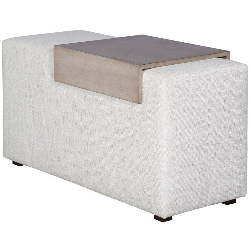 Plateau pour table rembourrée, Gris colombe