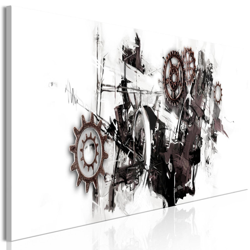 " Complicated Machine Narrow " Painting Print, 16" H x 47" W x 1" D