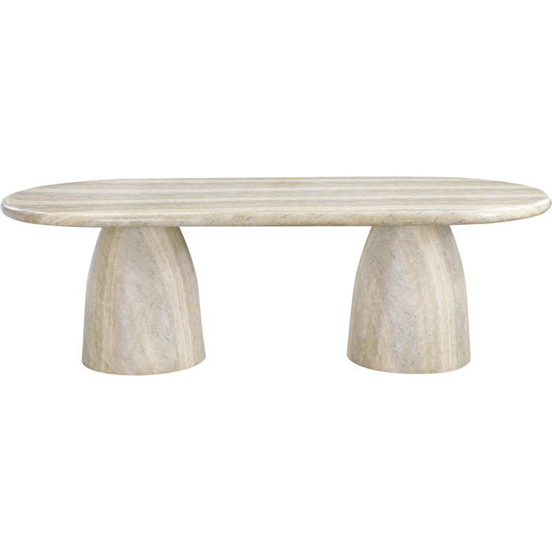 Table de salle à manger Cosenza, H 30 po x l 96 po x P 44,5 po, Travertin