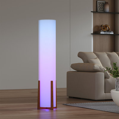 Led Novelty Dimmable Column Floor Lamp With Remote Control
