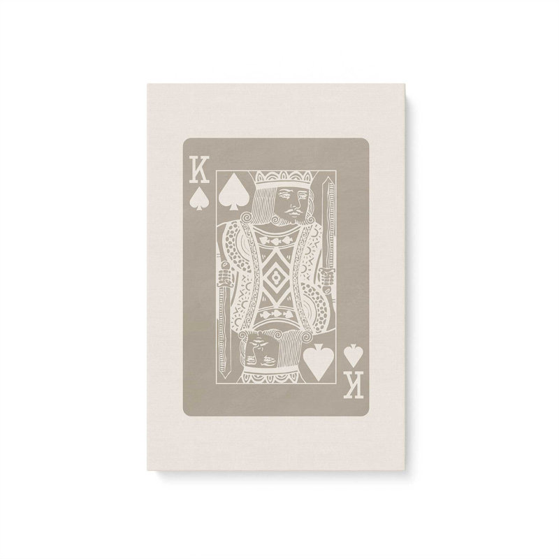 Toile tendue avec grand carton beige, H 30 po x l 20 po