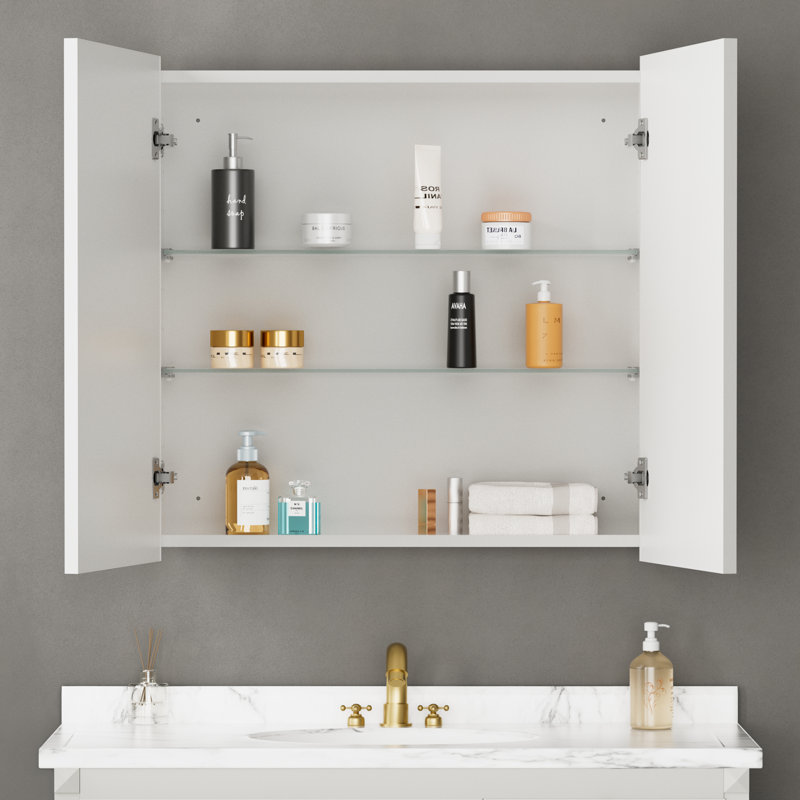 Elise 30 po L 30 po Pharmacie rectangulaire H Hron, H 30 po x l 30 po x P 5 po, Blanc