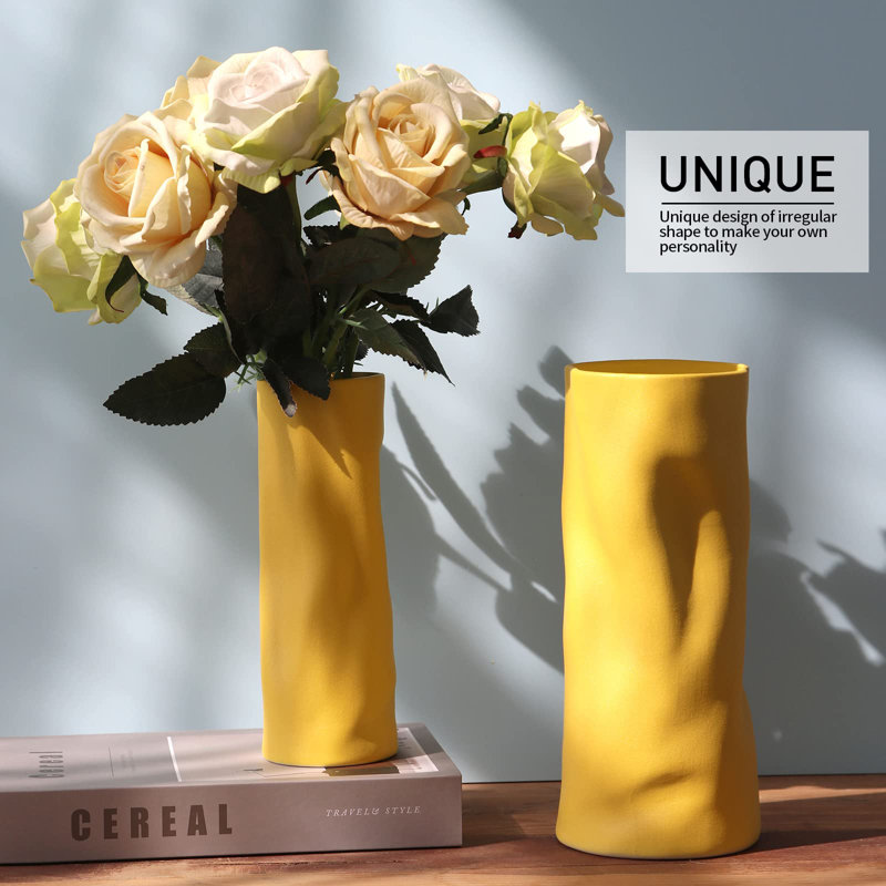 Ceramic Table Vase, Yellow