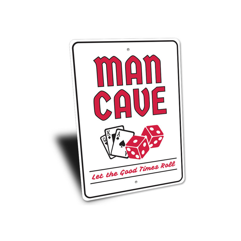 Panneau «Man Cave» en aluminium, H 18 po x l 12 po x P 0,06 po