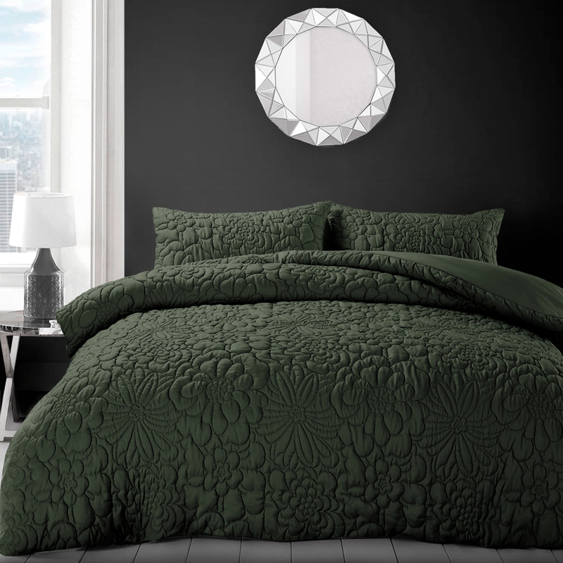 3d Embossed Chunky Floral Pattern Duvet Set, 200 x 135 cm