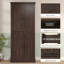 Armoire de rangement de 72 po de hauteur avec armoires de rangement de 72 po et 8 portes, brun-130136806