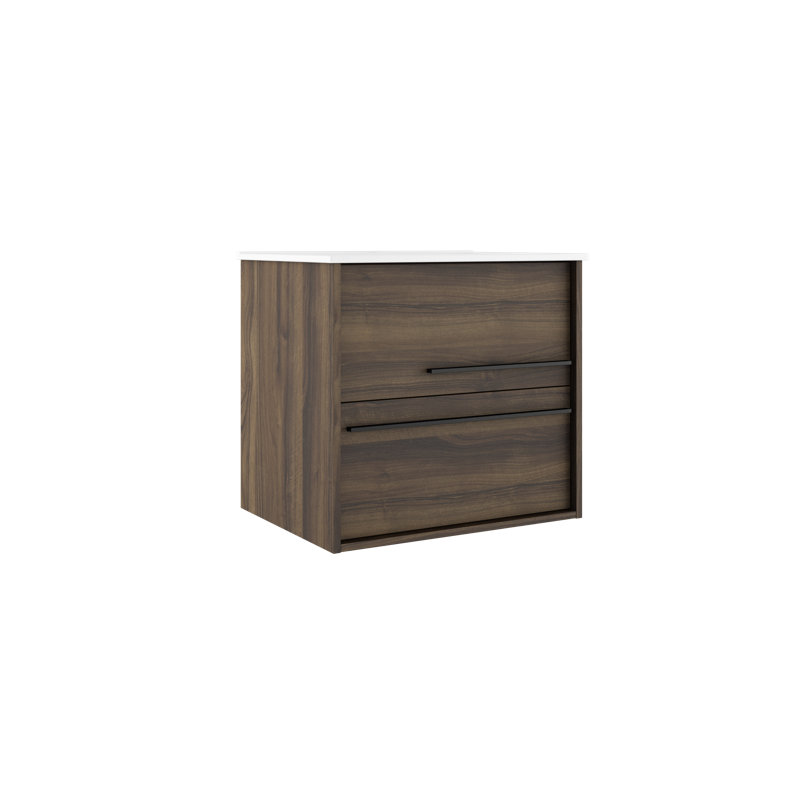 Meuble-lavabo de salle de bain Collection AQUA par DAX, L 24 po, Brun