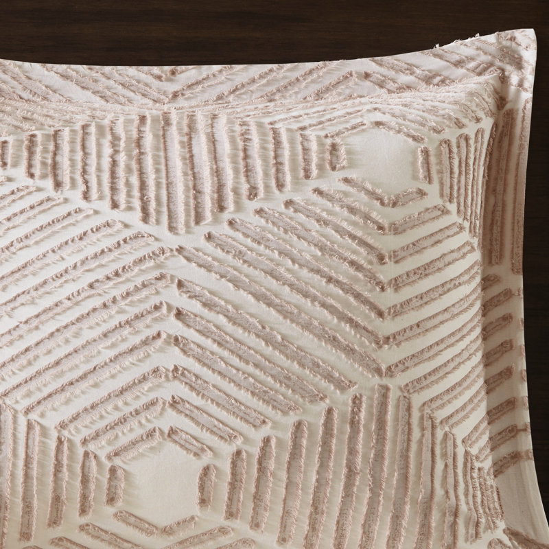 Édredon Blush très grand / très grand - 100% coton, couvre-lit à fermeture à glissière cachée réversible, sans produits chimiques nocifs