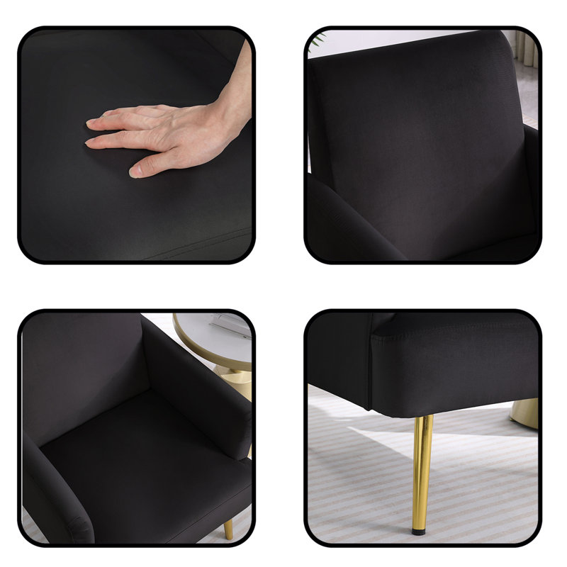 Fauteuil de 25,5 po Mareen, Noir