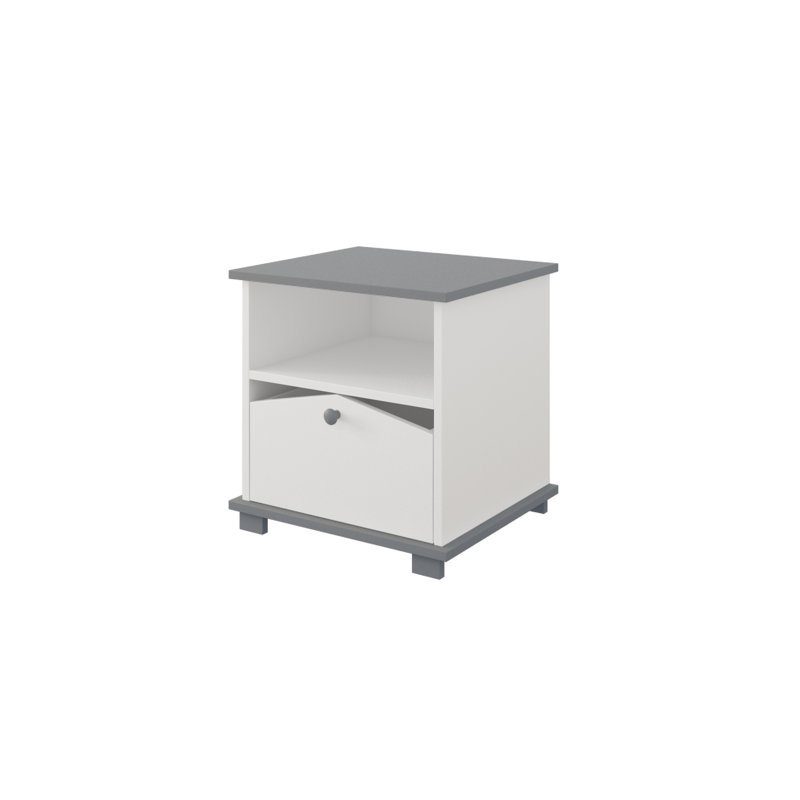 Ansley 1 Drawer Nightstand, Grey