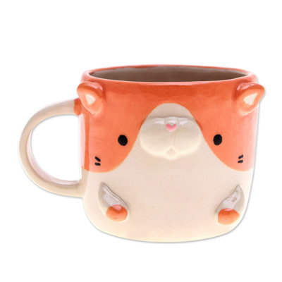 Trinx Handmade Cat Morning Ceramic Mug