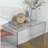 21" Rectangular Clear Acrylic Coffee Table, 15mm Thick Modern Waterfall Side Table