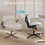 Chaise croisée avec accoudoirs relevables, hauteur réglable, dossier large