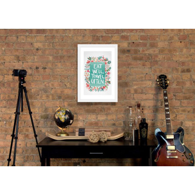 « manger travel white artprint », impression