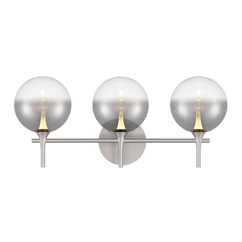 Meuble-lavabo Iissa, 3 l, verre, Fumé, Nickel satiné
