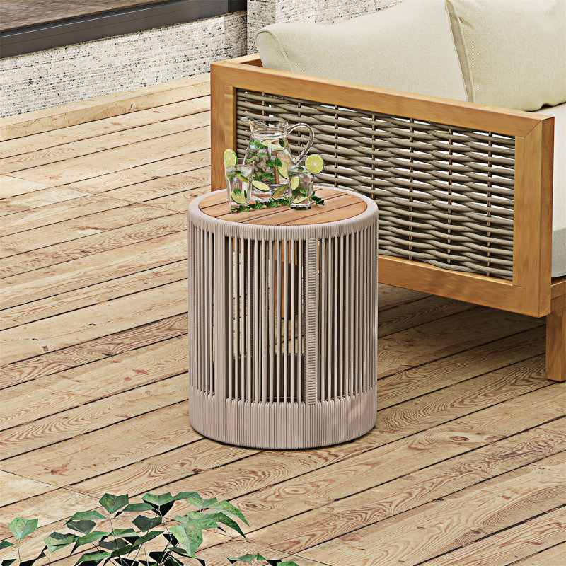 Table d'appoint d'extérieur, Beige